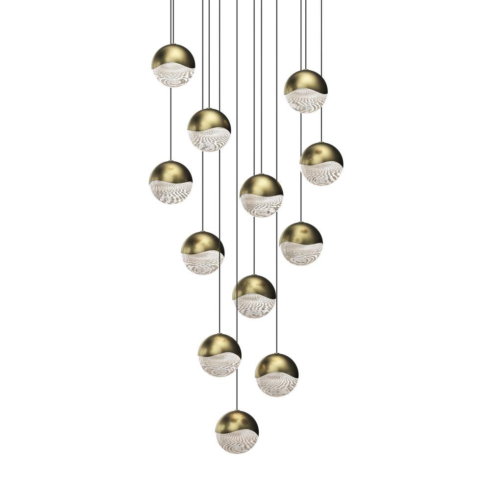 12-Light Round Large LED Pendant