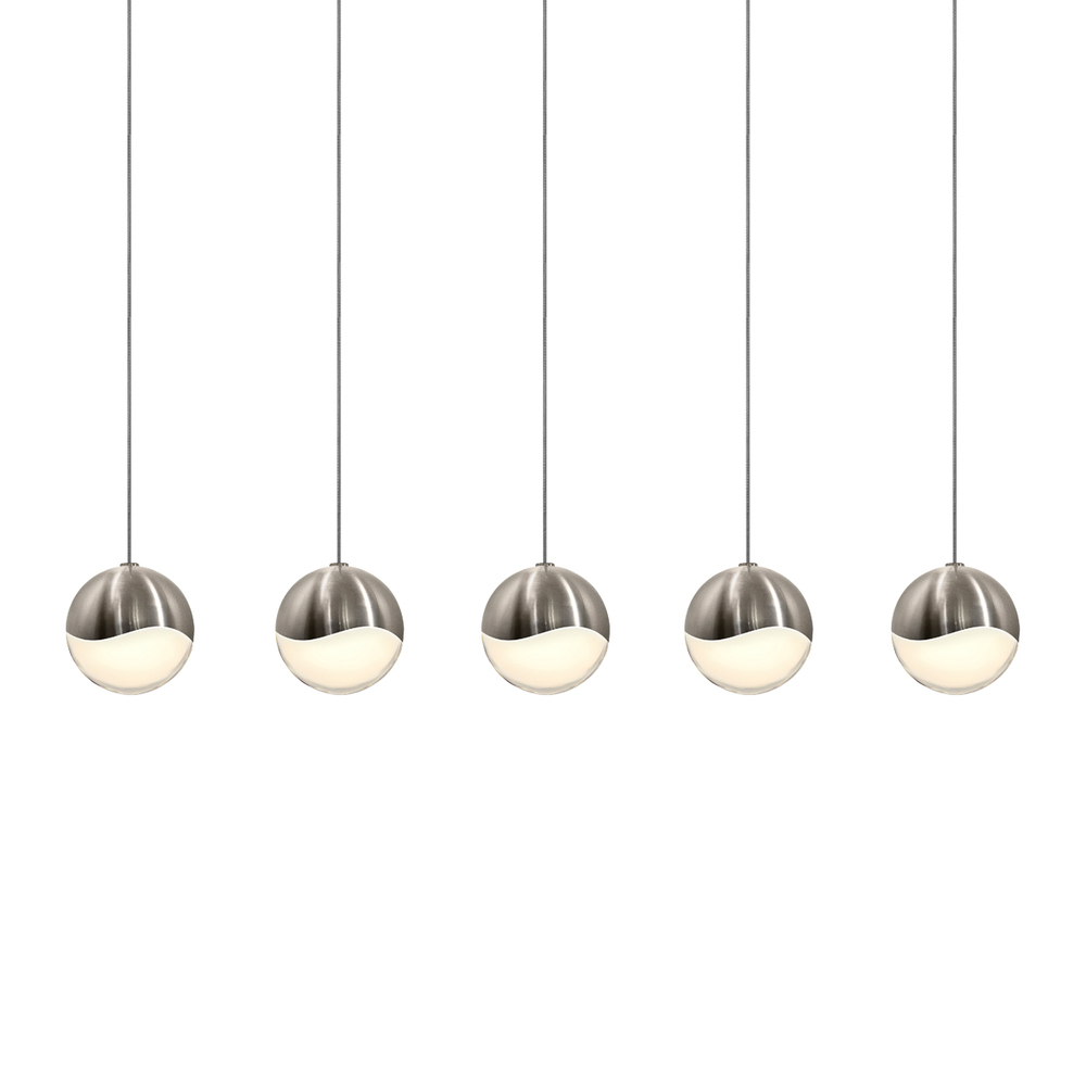 5-Light Rectangle Medium LED Pendant