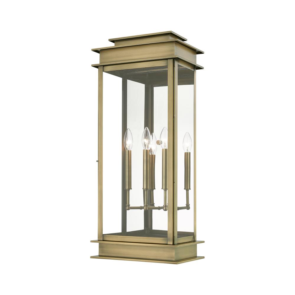 3 Light Antique Brass Outdoor Extra Large Wall Lantern