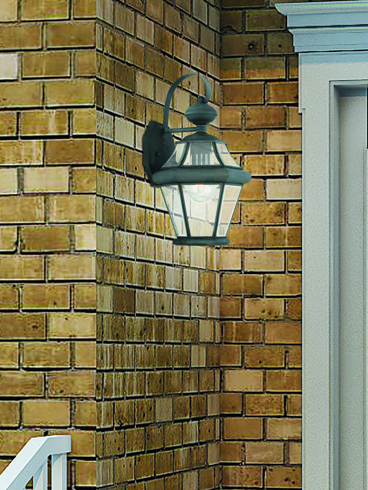 1 Light Charcoal Outdoor Wall Lantern