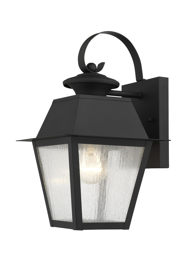 1 Light Black Outdoor Wall Lantern