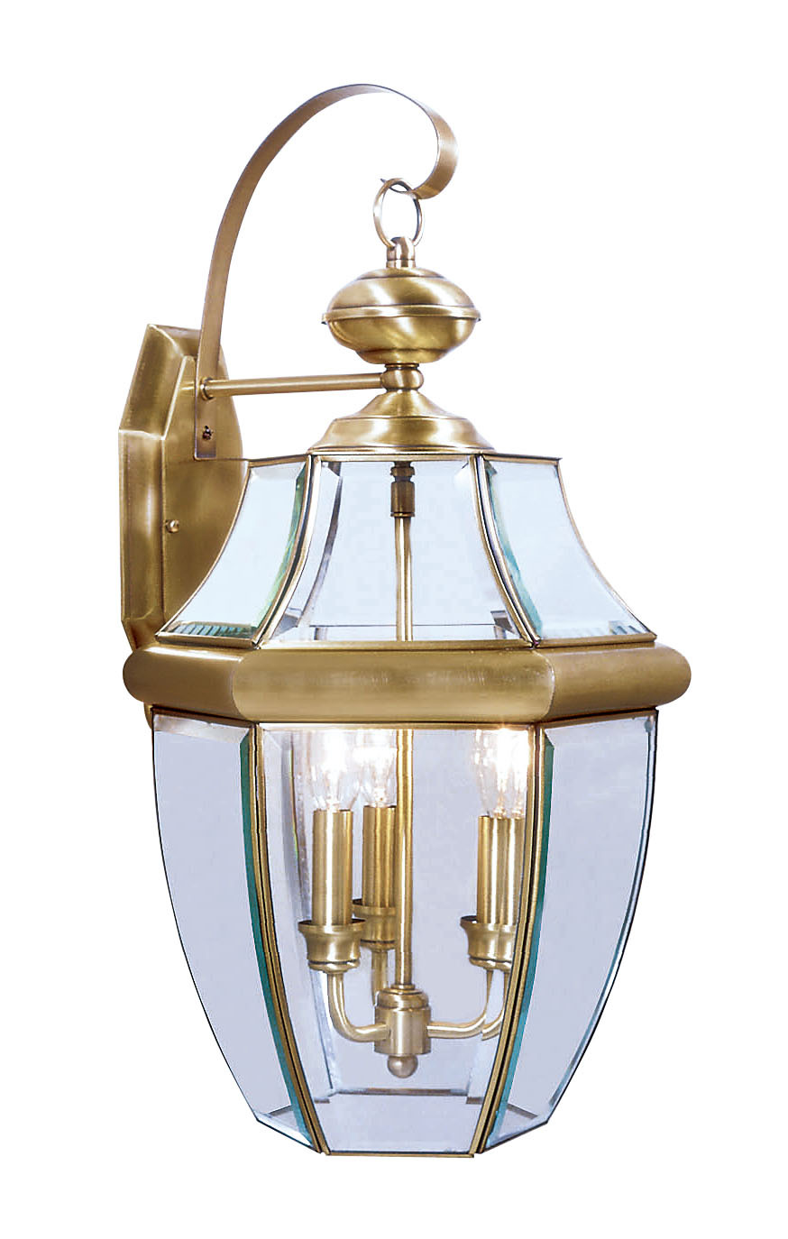 3 Light AB Outdoor Wall Lantern