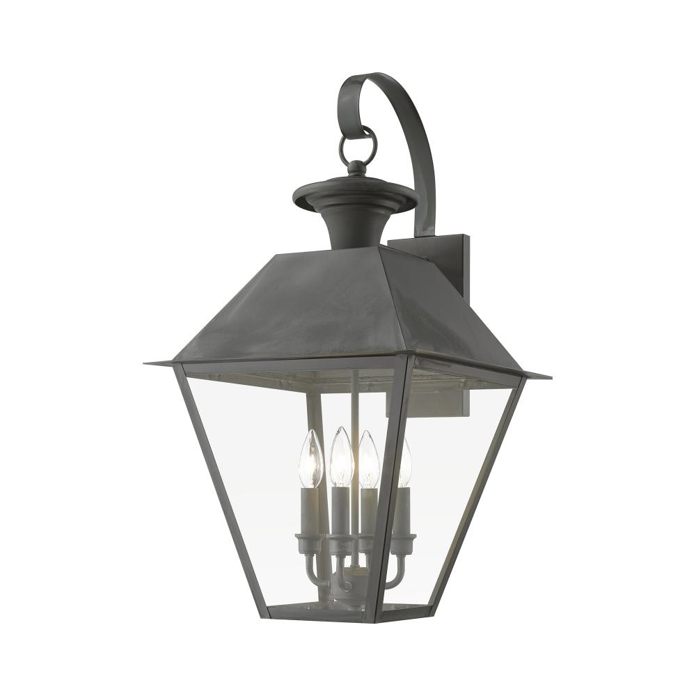 4 Light Charcoal Outdoor Extra Large Wall Lantern