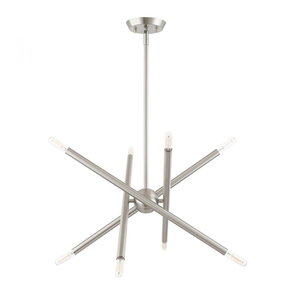 8 Lt Brushed Nickel Chandelier