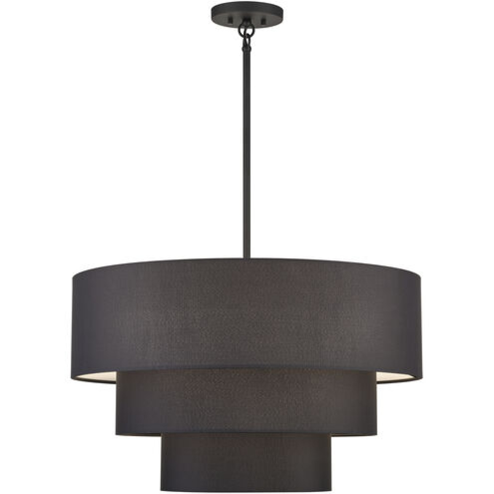 5 Light Black Medium Pendant Chandelier