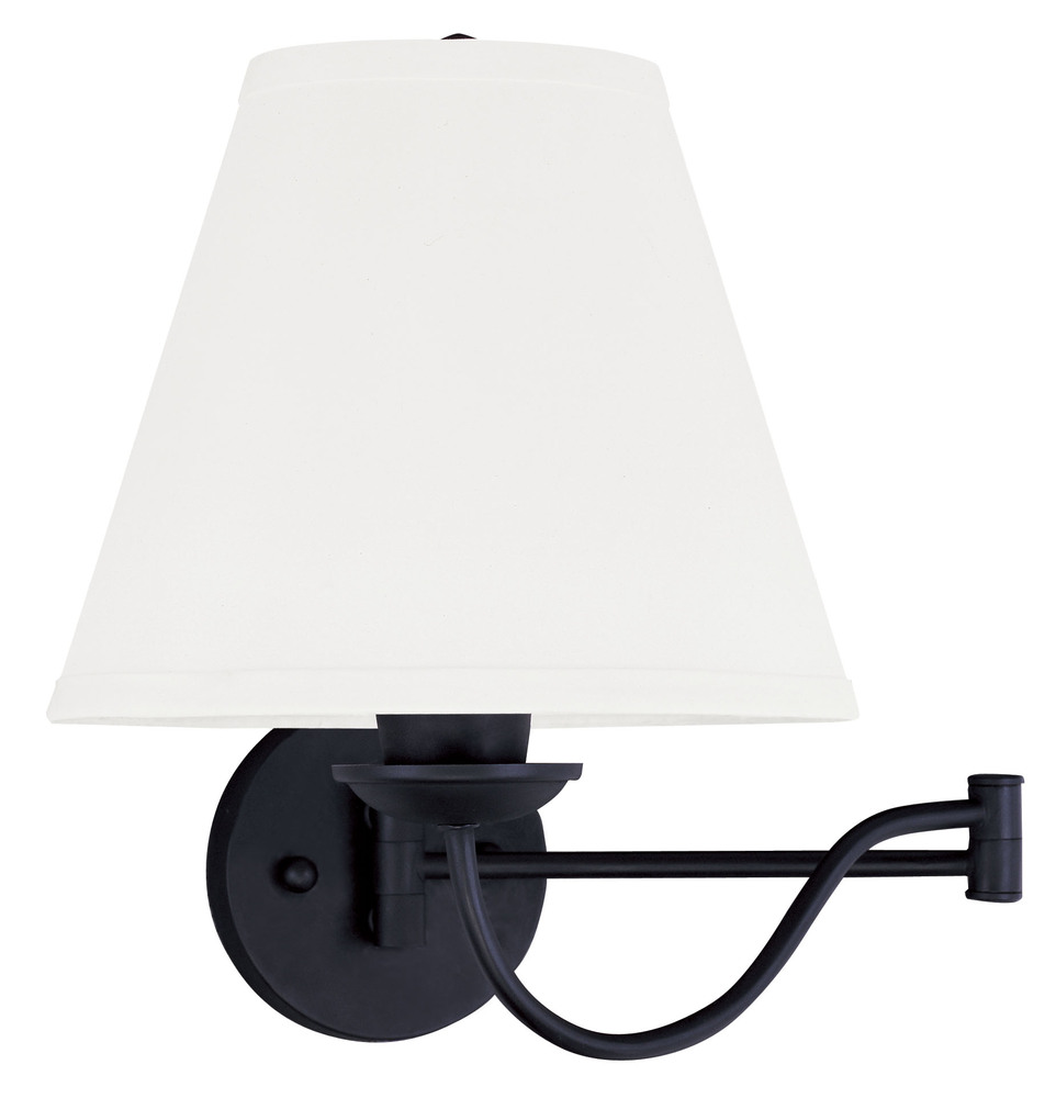 1 Light Black Swing Arm Wall Lamp