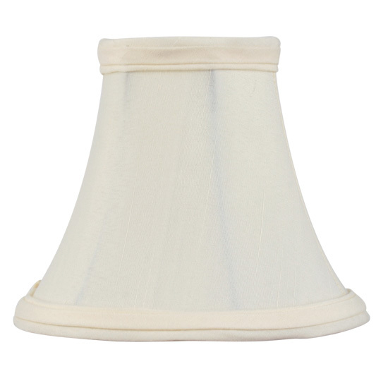 Off White Silk Bell Clip Shade