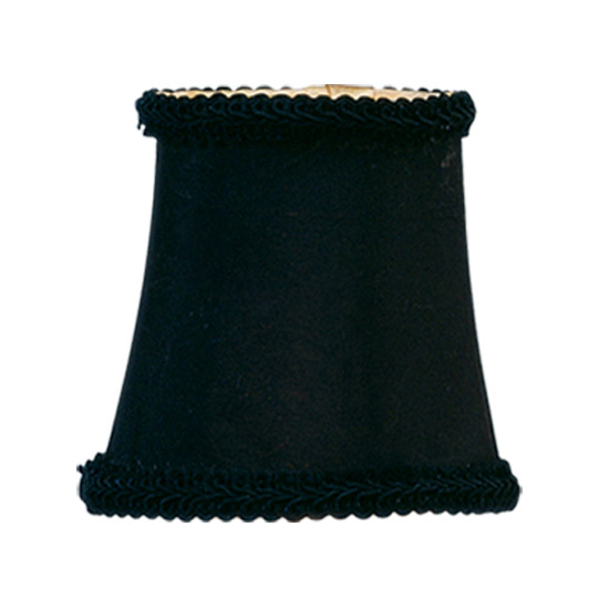 Black Bell Clip Shade with Fancy Trim