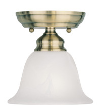 Livex Lighting 1350-01 - 1 Light Antique Brass Ceiling Mount