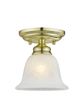 Livex Lighting 1350-02 - 1 Light Polished Brass Ceiling Mount