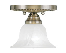 Livex Lighting 1530-01 - 1 Light Antique Brass Ceiling Mount