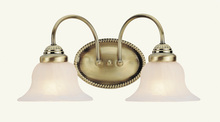 Livex Lighting 1532-01 - 2 Light Antique Brass Bath Light