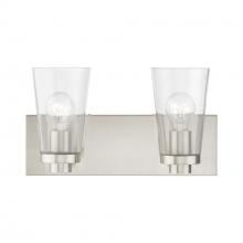 Livex Lighting 18182-91 - 2 Light Brushed Nickel Vanity Sconce