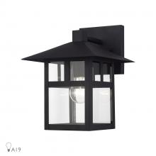 Livex Lighting 21323-14 - 1 Light Satin Gold Large Outdoor Wall Lantern with Clear Glass