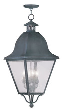 Livex Lighting 2547-61 - 4 Light Charcoal Outdoor Chain Lantern