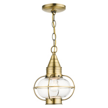 Livex Lighting 26910-01 - 1 Lt Antique Brass Outdoor Pendant Lantern