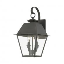 Livex Lighting 27215-61 - 2 Light Charcoal Outdoor Medium Wall Lantern
