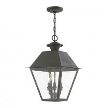 Livex Lighting 27220-61 - 3 Light Charcoal Outdoor Large Pendant Lantern