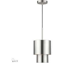 Livex Lighting 40058-91 - 1 Light Brushed Nickel Mini Pendant