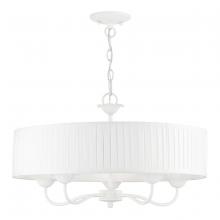 Livex Lighting 41775-03 - 5 Light White Pendant Chandelier