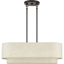 Livex Lighting 41933-92 - 3 Light English Bronze Medium Linear Chandelier