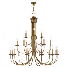 Livex Lighting 42688-48 - 21 Light Antique Gold Leaf Extra Large Chandelier