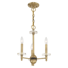 Livex Lighting 42703-01 - 3 Lt Antique Brass Mini Chandelier