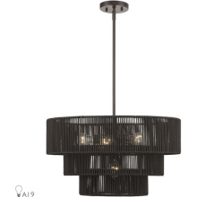 Livex Lighting 49126-92 - 6 Light English Bronze Pendant Chandelier