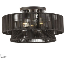 Livex Lighting 49147-92 - 3 Light English Bronze Large Semi-Flush