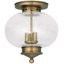 Livex Lighting 5037-01 - 3 Light Antique Brass Ceiling Mount