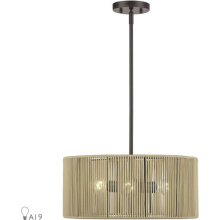 Livex Lighting 53153-92 - 3 Light English Bronze Pendant Chandelier