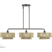 Livex Lighting 53163-92 - 3 Light English Bronze Extra Large Linear Chandelier