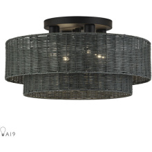 Livex Lighting 60119-04 - 4 Light Black Extra Large Semi-Flush