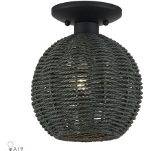 Livex Lighting 60156-04 - 1 Light Black Small Semi-Flush