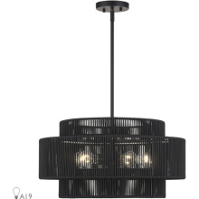 Livex Lighting 60245-04 - 5 Light Black Pendant Chandelier