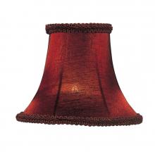 Livex Lighting S157 - Red Silk Bell Clip Shade