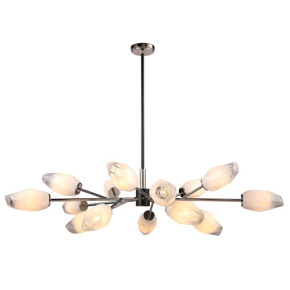 Glacier 15 - Light Chandelier - Polished Nickel