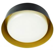 Westgate MFG C3 FCD-16-MCT-BG - MODERN 16in FLUSH MOUNT DRUM BLACK/GOLD SELECTABLE 30/40/50K 30W 2800LM