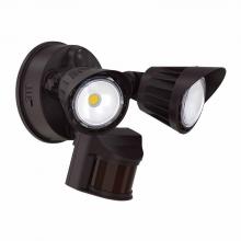 Westgate MFG C3 SL-20W-MCT-BZ-P - 20W 3CCT 30/40/50K BRONZE 2-HEADS  SECURITY LIGHT - WITH MOTION SENSOR