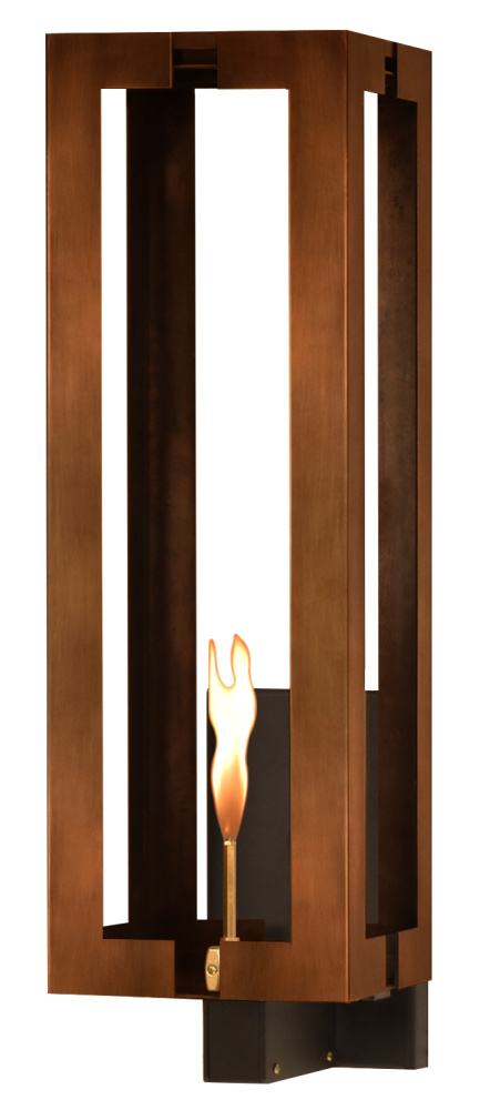 The CopperSmith Biltmore Collection Aurora 28" Tall Copper Gas Wall Mount Outdoor Light Lantern