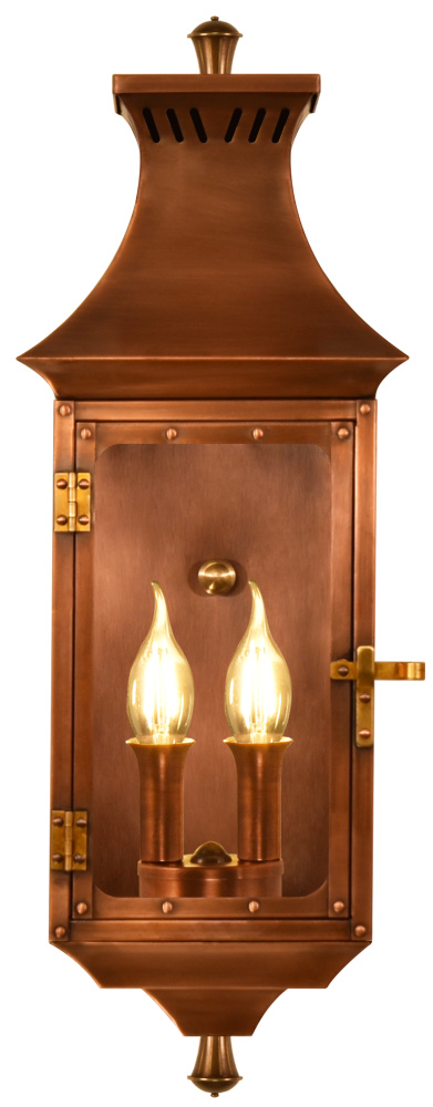 The CopperSmith Biltmore Collection Pinnacle 23" Tall Copper Electric Wall Mount Outdoor LT Lant