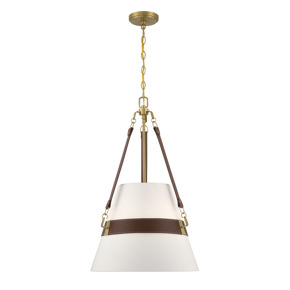 Corinth 3-Light Pendant in Warm Brass