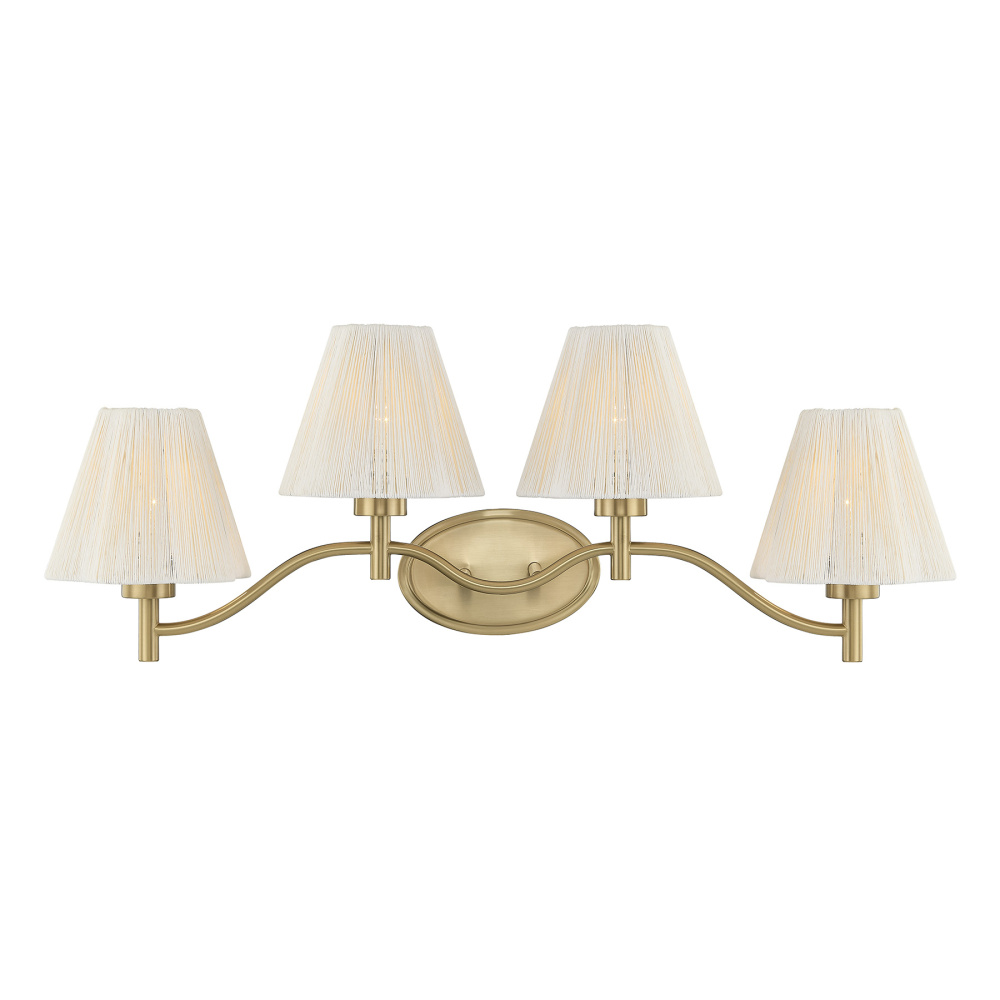 Rosa 4-Light Bathroom Vanity Light in Noble Brass by Breegan Jane