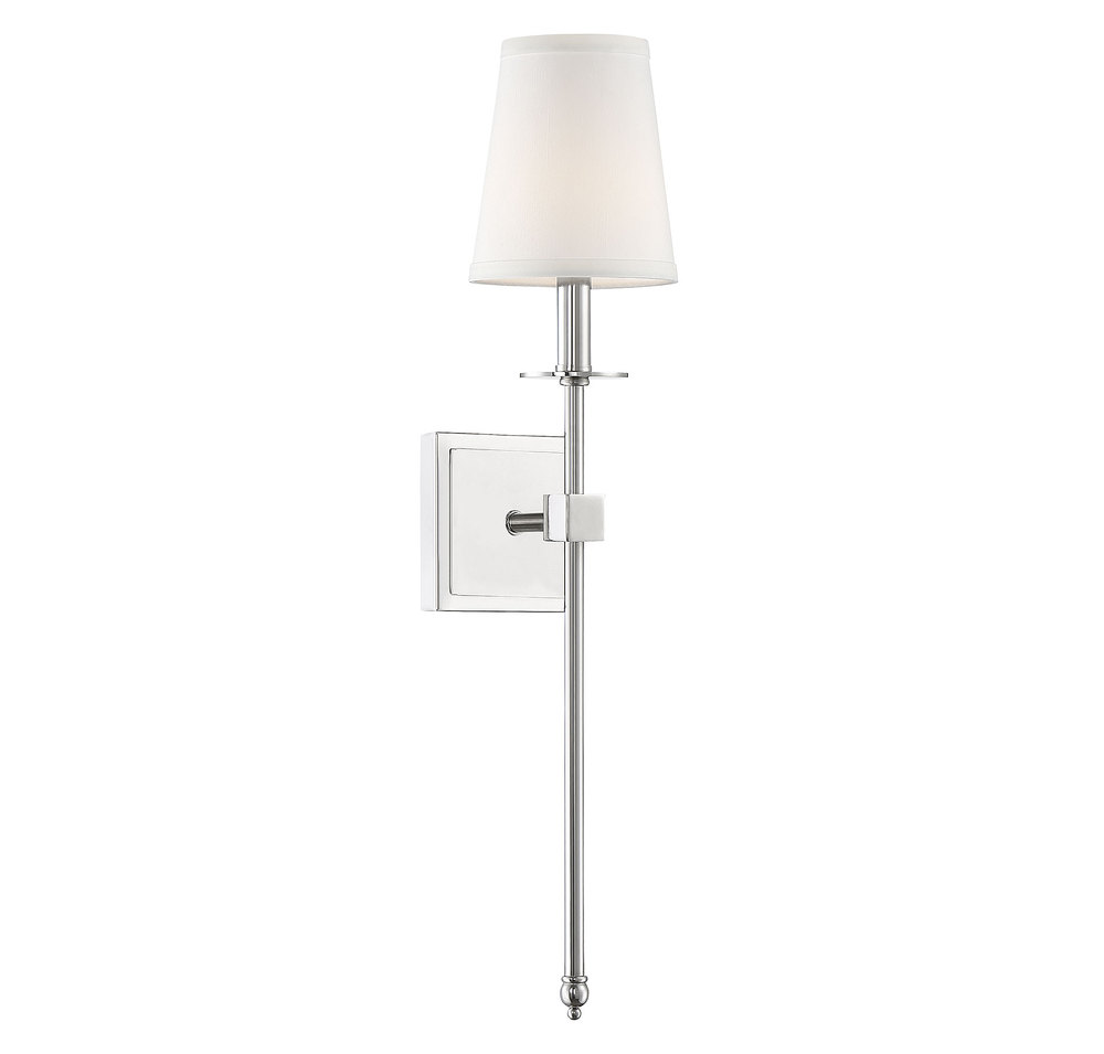 Monroe 1-Light Wall Sconce in Polished Nickel