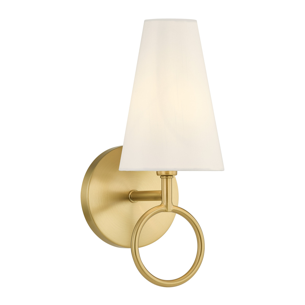 Wilkes 1-Light Wall Sconce in Warm Brass by Dann Foley