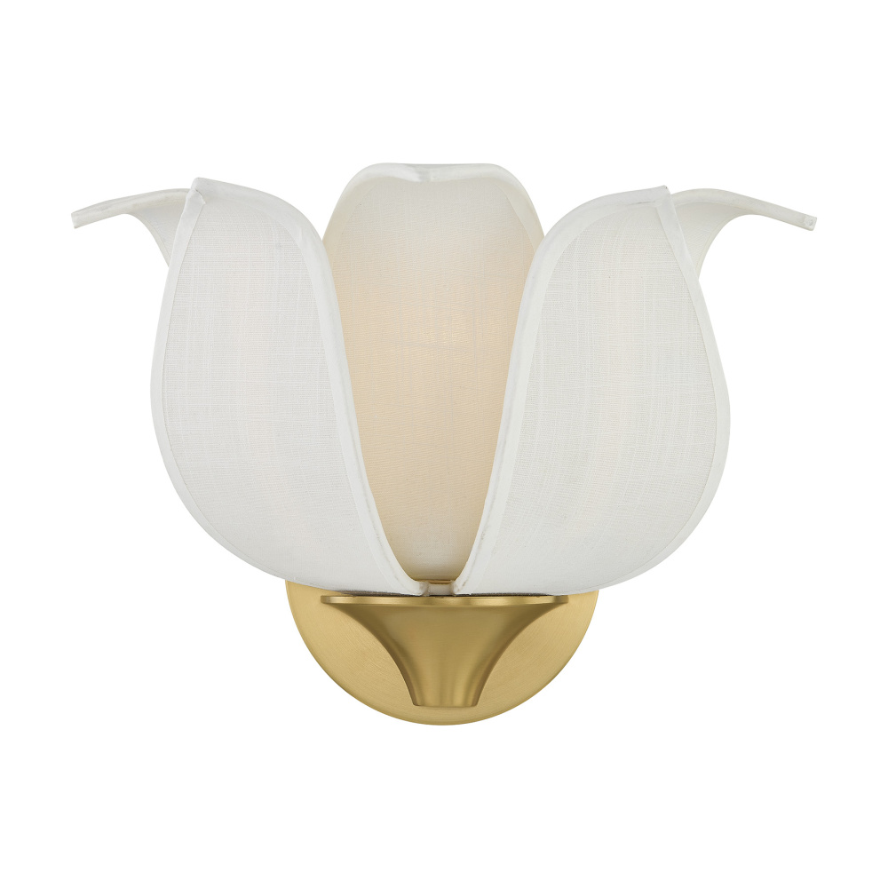 Elsie 1-Light Wall Sconce in Warm Brass by Breegan Jane