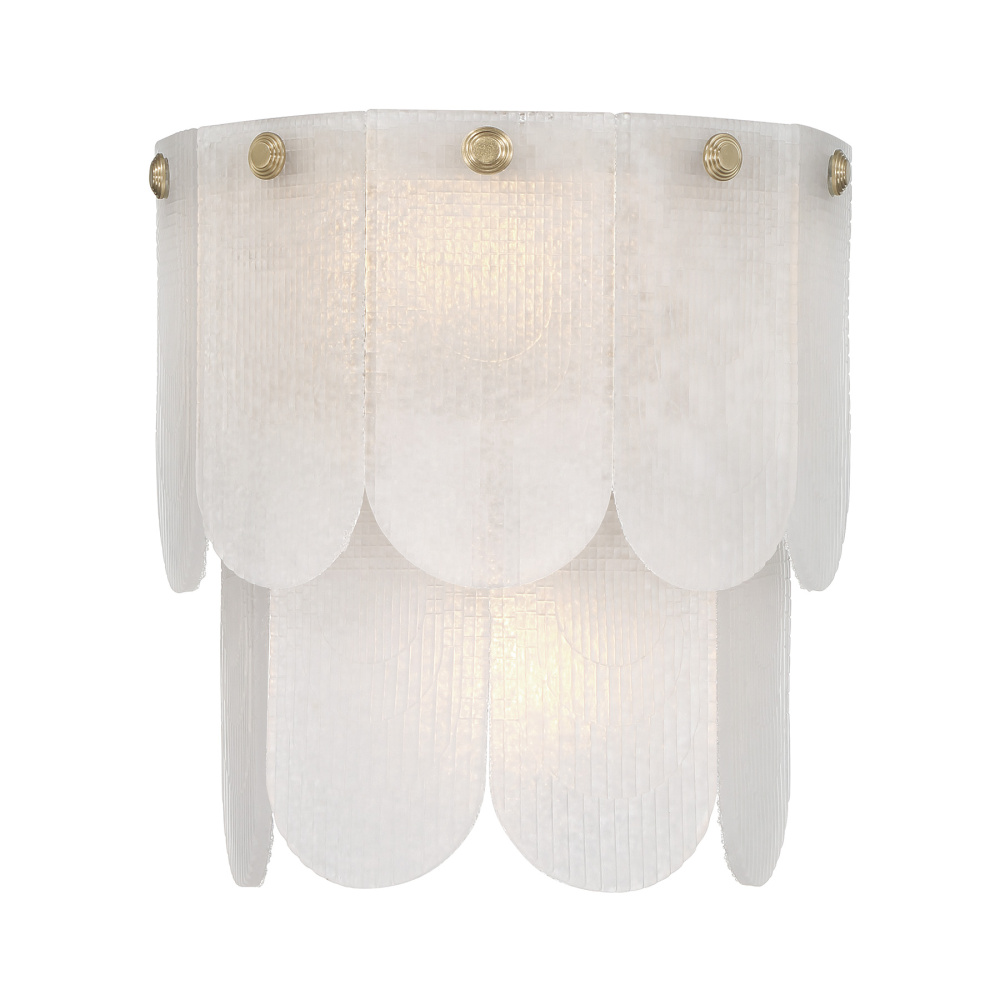 Ashton 2-Light Wall Sconce in Noble Brass
