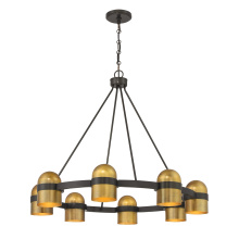 Savoy House 1-1152-8-333 - Andover 8-Light Chandelier in Mediterranean Bronze and Riviera Brass