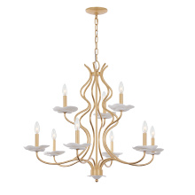 Savoy House 1-2990-9-38 - Lilly 9-Light Chandelier in Royal Gold by Breegan Jane