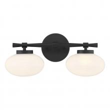 Savoy House 8-1050-2-BK - Barrow 2-Light Bathroom Vanity Light in Matte Black